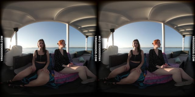 Rebeka Ruby With Her Friend Lily Mays Naked Sunset Boat Cruise With Sucking And Licking Lesbian Fun VRgoddess — photo 7