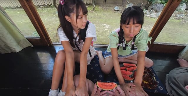 Ichika Matsumoto and Kotone Toua perform a POV scene in 4K VR with 60 FPS resolution and brunette styling.
