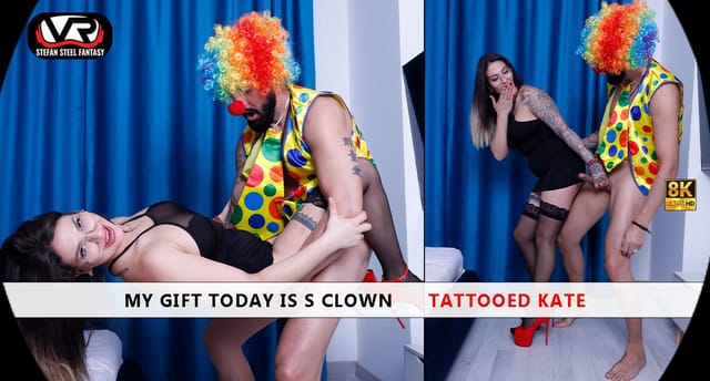 Tattooed Kate gives a non POV blowjob in Stefan Steel Fantasy VR 4K 60fps