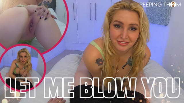 Loula Lou teases and performs a blowjob in a POV scene with big tits in 4K VR.
