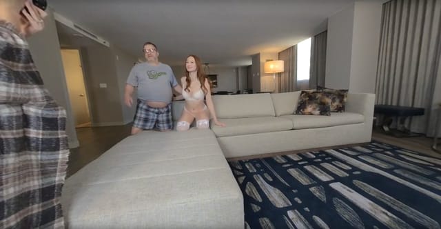 Harley Love performs a non POV blowjob in 4K adult VR video with 180 degree view
