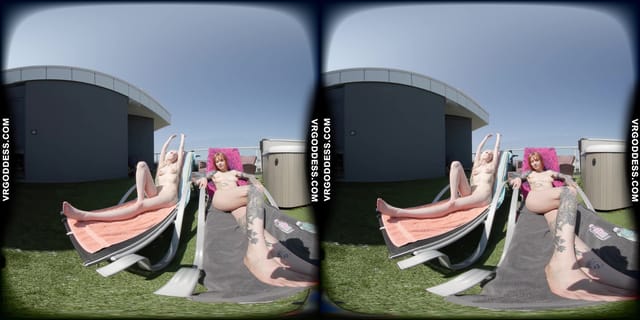 Oiled Up Hot Models Lily Angelic And Cheri Outdoors Under The Hot Summer Sun VRgoddess — photo 2