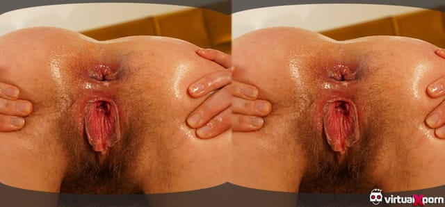 Riddy — Hairy pussy Riddy going wild virtual reality porn — photo 6