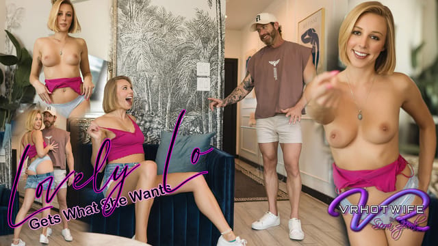 Lovely Lo performs oral sex on a partner in a non-POV 4K VRHotwife scene with 60 FPS smoothness.