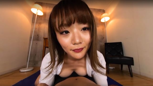 Kanami Miura in pantyhose performs POV footjob and blowjob in this 60 FPS JAV VR video for Peach Girl