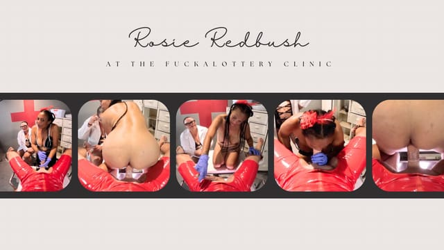 Rose AMP performs a POV blowjob in Rosie Redbush's Fuckalottery Clinic, captured in 4K and 60 FPS VR.