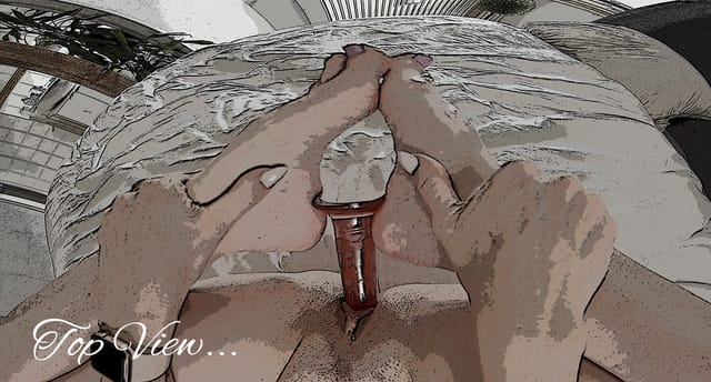 Sabdeluxe performs a solo fetish scene in a top view POV shot, filmed in 4K resolution with 60 FPS for premium VR immersion.
