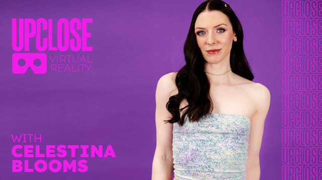 Brunette Celestina Blooms performs a POV blowjob in 4K VR with 60 FPS premium quality.