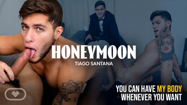 Alex Rosso and Tiago Santana perform anal and oral sex in a honeymoon setting captured in 60 FPS VR POV.