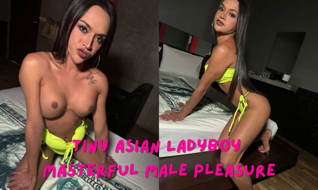 Tiny Asian ladyboy NIT performs anal and blowjob in 4K VR POV for masterful male pleasure.