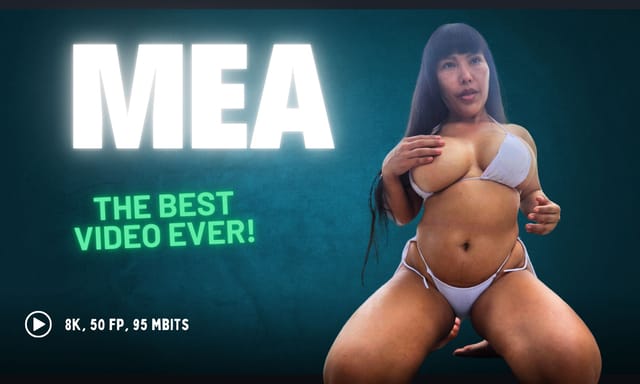 MEA VR teases in a solo VR POV scene with big tits, filmed in 8K and 4K for an immersive 60 FPS experience.