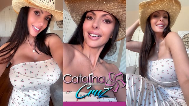 Catalina Cruz performs a blowjob in a VR scene with 4K resolution and POV angles for an immersive experience
