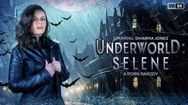 Dharma Jones in a Selene cosplay performs a POV blowjob in 4K VR