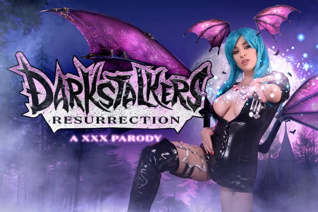Josephine Jackson in Darkstalkers cosplay performs POV titty fuck in 4K VR video