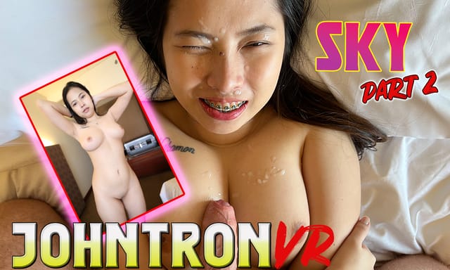 Sky performs a POV blowjob for JohnTronVR in 4K 60FPS VR with big tits