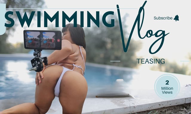 Mea VR teases solo in a swimming pool setting with big tits in a 180 degree POV 4K VR video by Vagina Reality