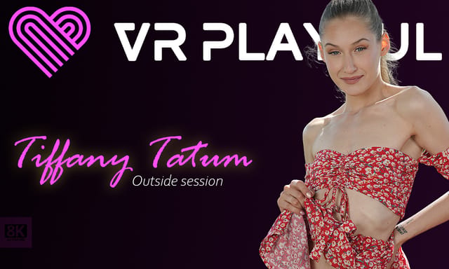 Tiffany Tatum enjoys an outdoor VR session in 4K resolution with 60 FPS smoothness during this POV experience.