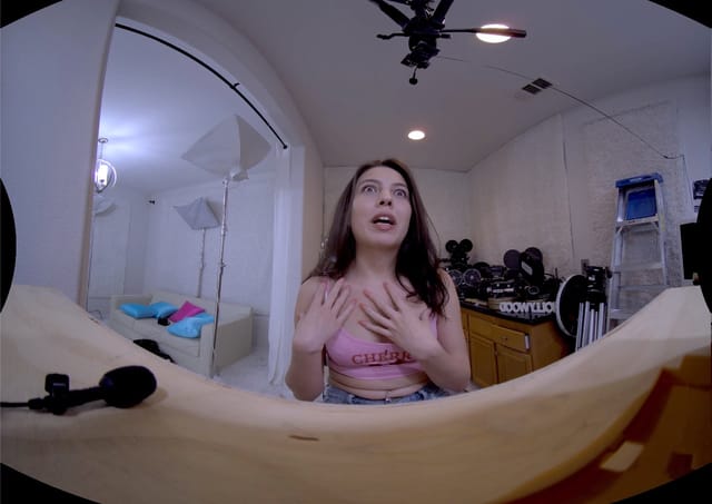 Satine Summer casts in a solo POV scene filmed in 4K VR for New Porn Starlets