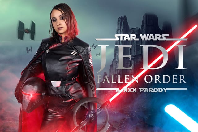 Hailey Rose in Jedi Fallen Order cosplay performs a POV blowjob in an 8K VR scene