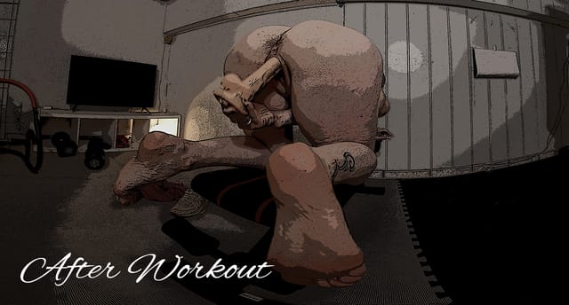 Sabdeluxe performs a solo workout in a gym setting filmed in 4K VR with a POV camera angle and 180 degree view.