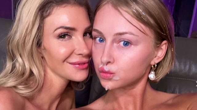 Ethereal Claire and Jill Palmer perform group sex and oral acts in a 4K VR POV scene recorded at 60 frames per second.