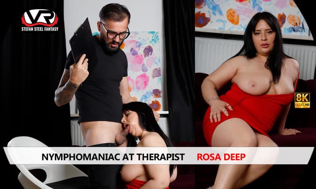 Brunette Rosa Deep performs a POV blowjob in 4K VR with Stefan Steel Fantasy