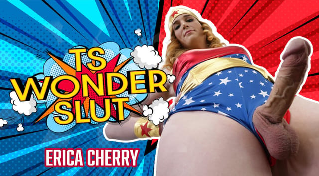Erica Cherry performs anal cosplay in a 4K 180-degree VR scene produced by TSVirtualLovers.