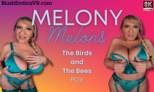 Melony Melons performs a solo VR POV with big tits in 4K 60 frames per second.