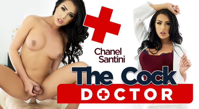 Chanel Santini receives an anal exam and blowjob in this 4K VR POV scene produced by TSVirtualLovers.