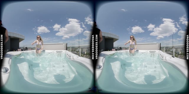 Behind The Scenes With Babyhunterz Taking A Nude Swimming Dip In Rooftop Jacuzzi VRgoddess — photo 7