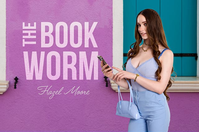 Hazel Moore performs a POV blowjob and titty fuck in a library setting during this BadoinkVR 60 FPS premium adult video