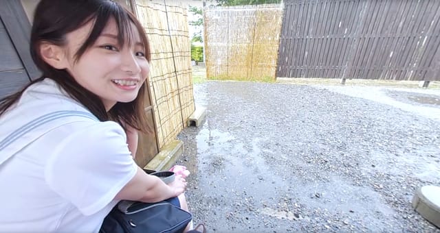 Mizuki Yayoi and Meru Ito perform oral sex outdoors at a bus stop in this 60 FPS VR POV scene filmed in 8K.