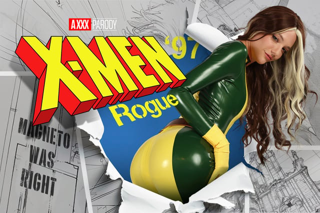 Kenna James in X-Men Rogue cosplay performs a POV blowjob in a VR production featuring 60 FPS and premium 4K visuals.