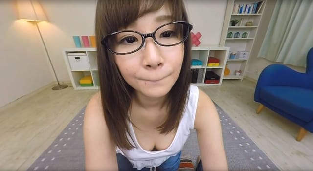 Brunette model Rena Takamure performs a solo POV scene in 4K VR for ETMVR
