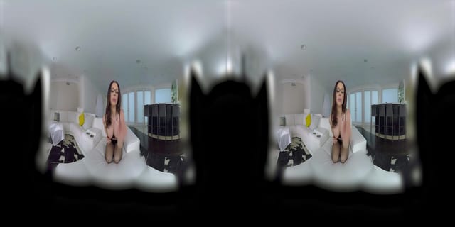 Chanel Preston as Ms. Triss performs a solo secretary lingerie show in a 4K VR POV video by HologirlsVR.